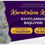 Nevşehir Belediyesi Güzel Sanatlar Merkezi’nde çocuk, genç ve yetişkinler için “Karakalem Resim Kursu” açılacak